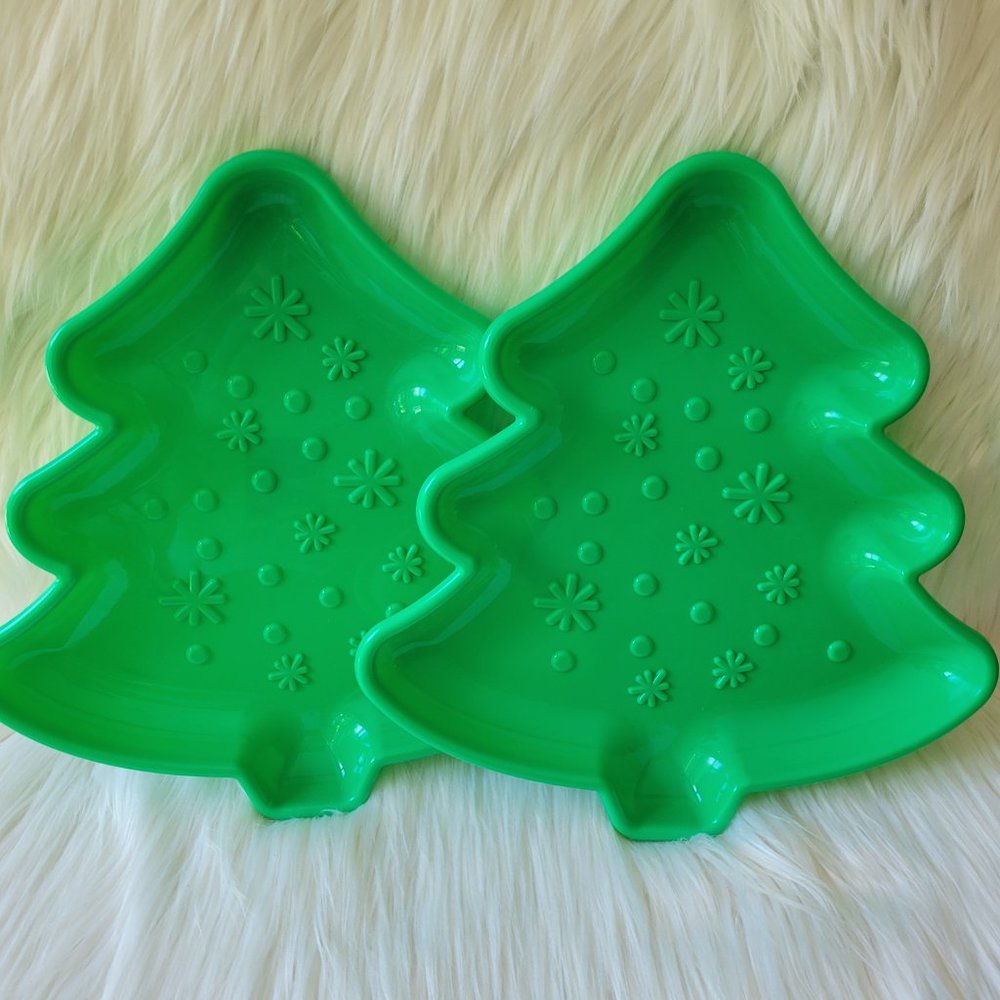 Set of 2 Christmas Tree Trays